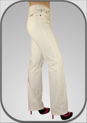 Dámské bílé prodloužené kalhoty 307 dl. 34" (86cm)_3 