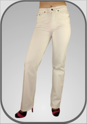 Dámské bílé prodloužené kalhoty 307 dl. 34" (86cm)_4 