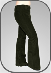 Dámské khaki manšestrové kalhoty  5209-2