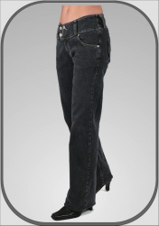 Dámské černé bělené džíny LEONA  5458