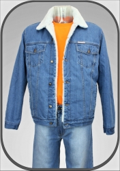 Jeansová světle modrá bunda s kožíškem MICHAL3