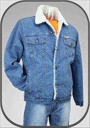 Jeansová světle modrá bunda s kožíškem MICHAL1