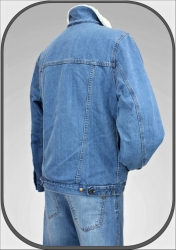 Jeansová světle modrá bunda s kožíškem MICHAL2