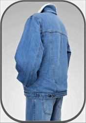 Jeansová světle modrá bunda s kožíškem MICHAL6
