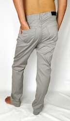 Pánské ledově šedé plátěné kalhoty LUCA TAS/34" (86cm)