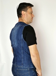 Klasická pánská jeansová vesta 181
