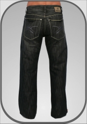 Pánské seprané černé jeansy 373/56 dl. 34" (86cm)