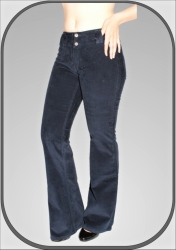 Dámské modré manšestrové kalhoty 5209 