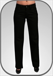 Černé dámské prodloužené jeansy 202/CR dl. 38"(96cm)