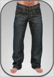 Pánské tmavé jeansy s knoflíky 368/65 dl. 34" (86cm)