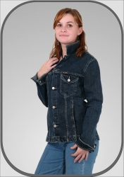 Dámská jeansová  bělená bunda 5387