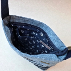 Modrá jeansová crossbody kabelka AKVAMARÍN 21