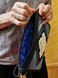 Malá jeansová kabelka přes rameno AKVAMARÍN6