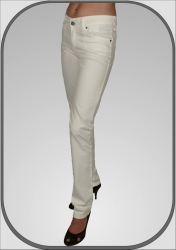 Dámské bílé kalhoty CLEO dl.32" (81cm) 