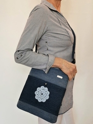 Ručně šitá riflová kabelka přes rameno CROSSBODY