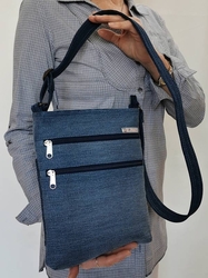Ručně šitá riflová kabelka přes rameno CROSSBODY