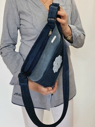 Ručně šitá riflová kabelka přes rameno CROSSBODY