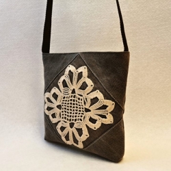 Hnědá riflová kabelka CROSSBODY 17