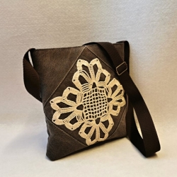Hnědá riflová kabelka CROSSBODY 17