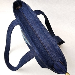 Džínová ručně šitá kabelka SMARAGD 2