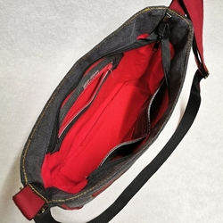 Černo-červená kabelka TURMALÍN 1