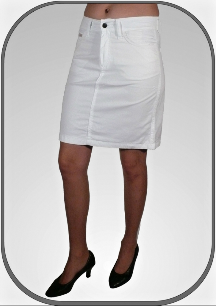 Dámská bílá sukně 026