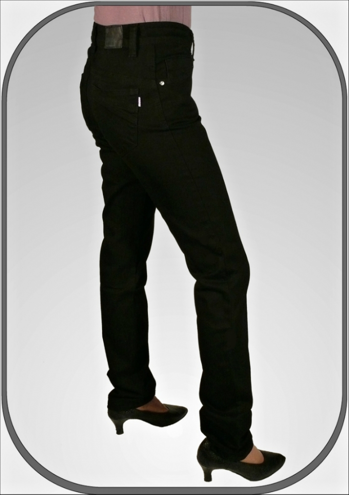 Černé slim kalhoty  CLEO  dl.34" (86cm)